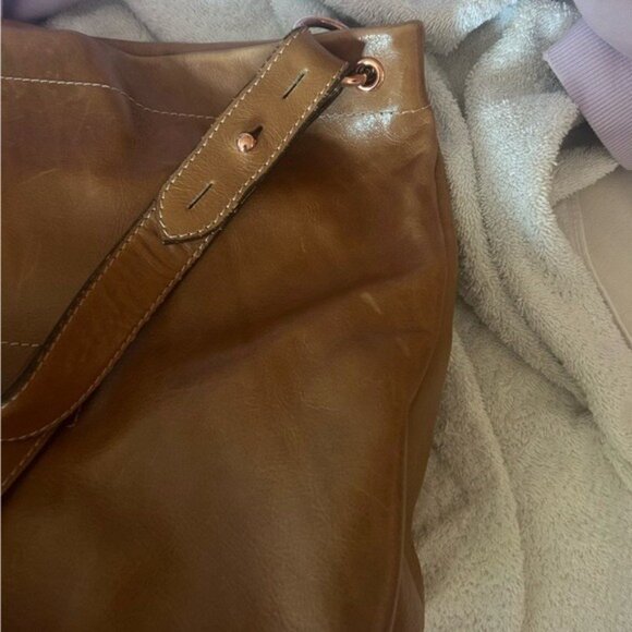 Mulberry Tillie Leather Tote Bag Oak Rose Gold Hardware Roomy Classic - Picture 15 of 17